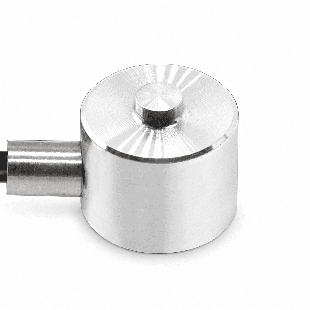 Subminiature silver cylinder flat center contact left metal sleeve cable.